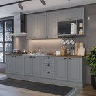 Cozinha Compacta 6 Peças Com Tampo Para Cooktop Emily Cinza/n