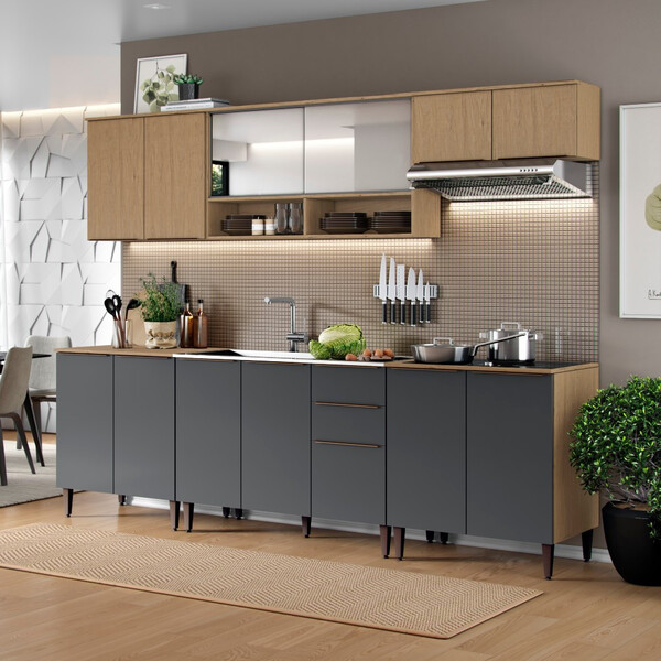 Cozinha Compacta 6 Peças Sem Pia Juliette Aramóveis