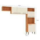 Cozinha Compacta 6 Portas 198cm X 240cm Malu Cinamomo / Off W