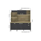 Cozinha Compacta 6 Portas 1 Gaveta 182cm Com Tampo Pequim Ind