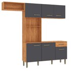 Cozinha Compacta 6 Portas 1 Gaveta Com Nichos Nina Cinamomo/g