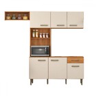 Cozinha Compacta 6 Portas 1 Gaveta Com Nichos Nina Cinamomo/o