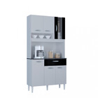 Cozinha Compacta 6 Portas 1 Gaveta Coral Poquema