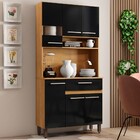 Cozinha Compacta 6 Portas 1 Gaveta Dakar/preto 2090p - Delmar