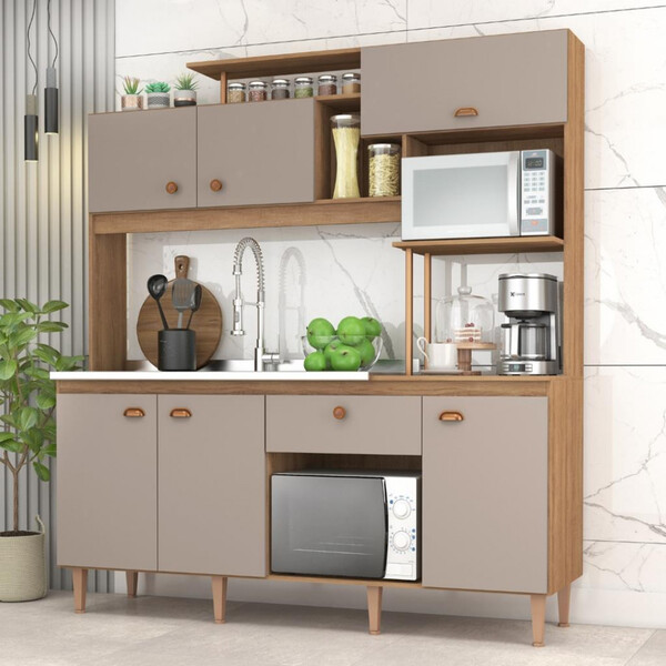 Cozinha Compacta 6 Portas 1 Gaveta Iata Fellicci Móveis