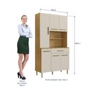Cozinha Compacta 6 Portas 1 Gaveta Juliana  Freijó/areia