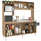 Cozinha Compacta 6 Portas 1 Gaveta Nichos Julia Fellicci Móve