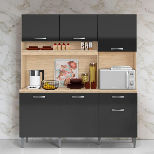 Cozinha Compacta 6 Portas 1 Gaveta Siena Aramóveis