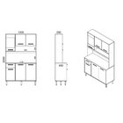 Cozinha Compacta 6 Portas 1 Gavetas 120cm Nápoles Itatiaia Ci