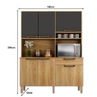 Cozinha Compacta 6 Portas 1 Gavetas Senna Sallêto Móveis Carv