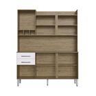 Cozinha Compacta 6 Portas 2 Gavetas Ac6200 Wood/branco - Deci