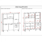 Cozinha Compacta 6 Portas 2 Gavetas Ferrara Kit Paraná