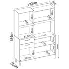 Cozinha Compacta 6 Portas 2 Gavetas Harmonia 96201 Demobile