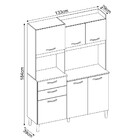 Cozinha Compacta 6 Portas 2 Gavetas Harmonia Demóbile