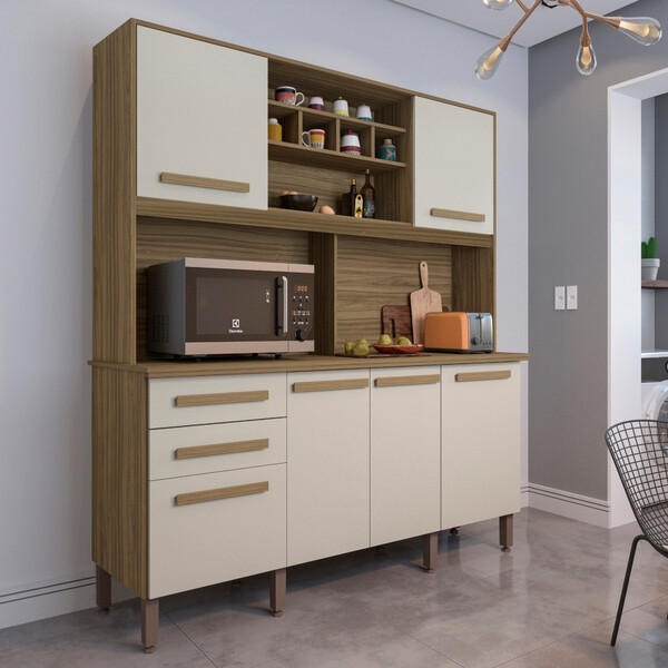 Cozinha Compacta 6 Portas 2 Gavetas Luna Imop Móveis