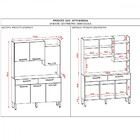 Cozinha Compacta 6 Portas 2 Gavetas Modena Kit Paraná