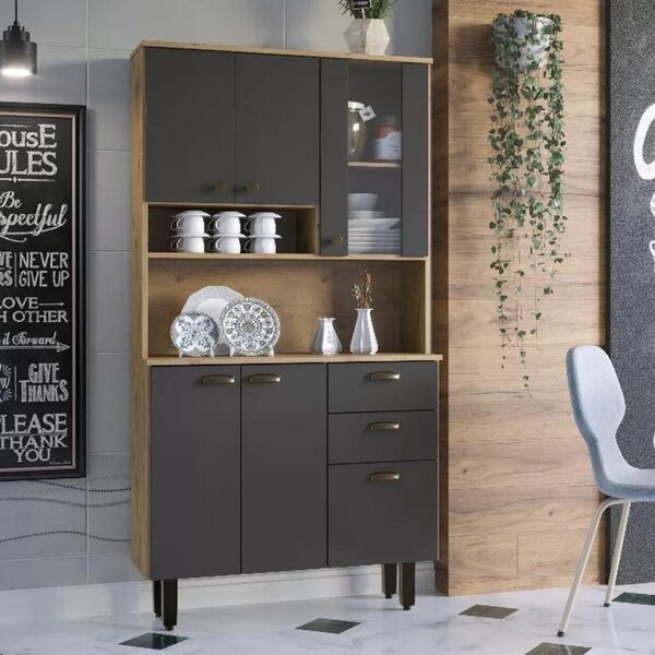 Cozinha Compacta 6 Portas 2 Gavetas Napoles Batrol Móveis Ipê