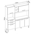 Cozinha Compacta 6 Portas 2 Gavetas Select Demóbile