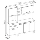 Cozinha Compacta 6 Portas 2 Gavetas Select Demóbile