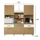 Cozinha Compacta 6 Portas 2 Gavetas Sem Pia Mary Aramóveis