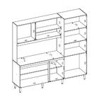 Cozinha Compacta 6 Portas 3 Gavetas New Space Ii Amêndoa Rust