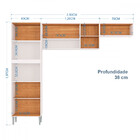 Cozinha Compacta 6 Portas Esmeralda Poquema