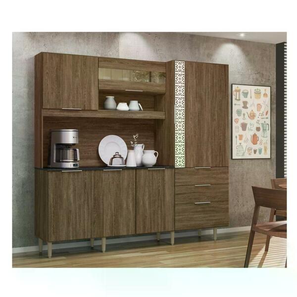 Cozinha Compacta 6 Portas Évora Rústico