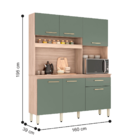 Cozinha Compacta 6 Portas Miami Avena Menta