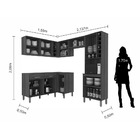 Cozinha Compacta 6peças 9portas De Canto Aysha Te/f- Móveis A