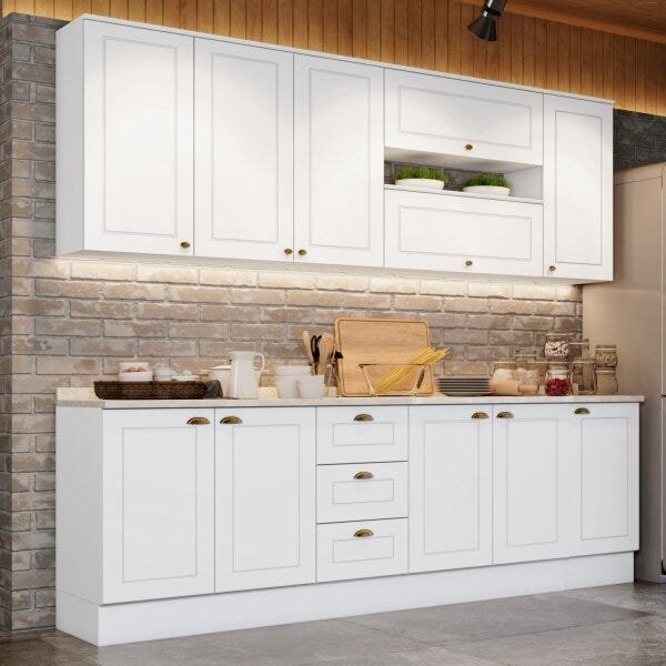 Cozinha Compacta 7 Peças Emily  Branco Hp/calcare