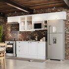 Cozinha Compacta 7 Peças Emily Espresso Móveis Branco Hp/calc