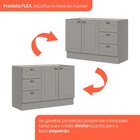 Cozinha Compacta 7 Peças Emily Espresso Móveis Cinza/calcare