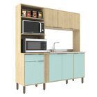 Cozinha Compacta 7 Portas 1 Gaveta 2 Nichos Para Forno Hellen