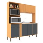 Cozinha Compacta 7 Portas 1 Gaveta 2 Nichos Para Forno Hellen