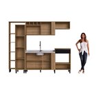 Cozinha Compacta 7 Portas 1 Gaveta 2 Nichos Para Forno Sem Ta