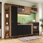 Cozinha Compacta 7 Portas 1 Gaveta 2 Nichos Para Forno Sem Ta