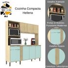 Cozinha Compacta 7 Portas 1 Gaveta Com Tampo Hellena Carvalho