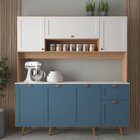 Cozinha Compacta 7 Portas 1 Gaveta Cz1025 Yescasa Amêndoa/azu