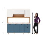 Cozinha Compacta 7 Portas 1 Gaveta Cz1025 Yescasa Amêndoa/azu