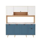 Cozinha Compacta 7 Portas 1 Gaveta Cz1025 Yescasa Amêndoa/azu