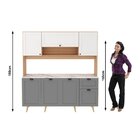 Cozinha Compacta 7 Portas 1 Gaveta Cz1025 Yescasa Amêndoa/tit