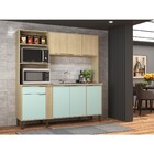 Cozinha Compacta 7 Portas 1 Gaveta Hellena Carvalho Pistache-