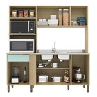 Cozinha Compacta 7 Portas 1 Gaveta Hellena Carvalho Pistache-