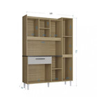 Cozinha Compacta 7 Portas 1 Gaveta Melina Poquema