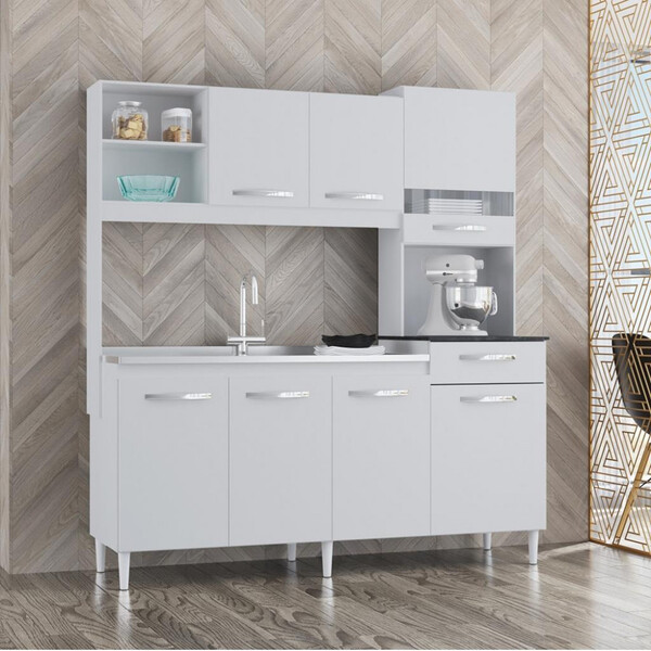 Cozinha Compacta 7 Portas 1 Gaveta Verona Poquema