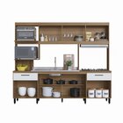 Cozinha Compacta 7 Portas 2 Gavetas 2 Nichos Para Forno Renat