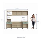 Cozinha Compacta 7 Portas 2 Gavetas 2 Nichos Para Forno Renat