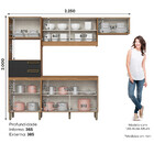 Cozinha Compacta 7 Portas 2 Gavetas B107 Briz