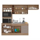 Cozinha Compacta 7 Portas 2 Gavetas Com Balcão Para Pia Ferra