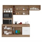 Cozinha Compacta 7 Portas 2 Gavetas Com Balcão Tampo Ferrara